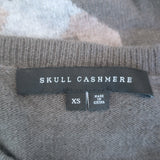 Skull Cashmere Luther Camo Skull Sweater Dark Gray Cashmere Size Extra Small