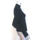 Courreges Re-Edition Ribbed Knit Turtleneck Top Navy Size 3