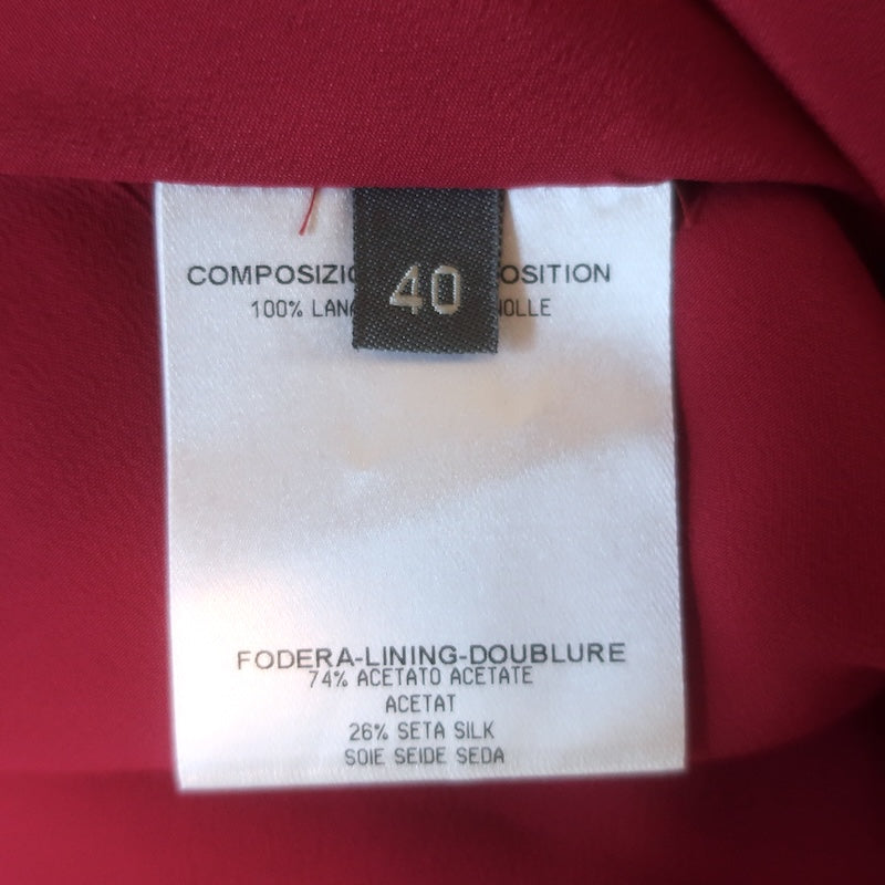 Alexander McQueen Sleeveless Fit &amp; Flare Mini Dress Raspberry Crepe Size 40
