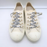 Christian Dior Walk'n'Dior Low Top Sneakers Cream Cotton Canvas Size 38