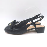 Christian Dior Ballet Slingback Pumps Black Quilted Cannage Leather Size 37