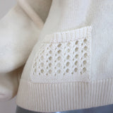 Dorothee Schumacher Seductive Lace Blouson-Sleeve Cardigan Cream Size 4