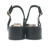 Christian Dior Ballet Slingback Pumps Black Quilted Cannage Leather Size 37