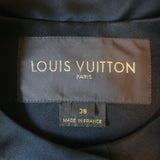 Louis Vuitton Monogram Satin Coat Black Silk-Blend Size 38