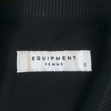 Equipment Silk Bomber Jacket Navy Size Small