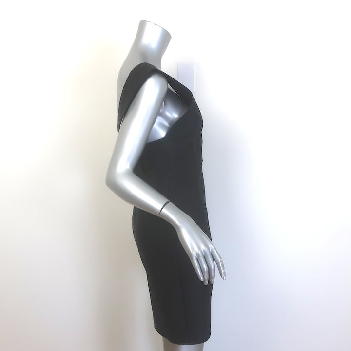 Miu Miu Crisscross-Back Off the Shoulder Mini Dress Black Twill Size 38