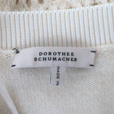 Dorothee Schumacher Seductive Lace Blouson-Sleeve Cardigan Cream Size 4