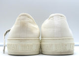 Christian Dior Walk'n'Dior Low Top Sneakers Cream Cotton Canvas Size 38