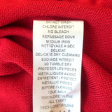 Balmain Button-Shoulder Ruffle Sleeve Tunic Top Red Jersey Size 42 NEW