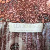 Ulla Johnson Verity Tiered Midi Skirt Rosebud Floral Print Cotton-Blend Size 6