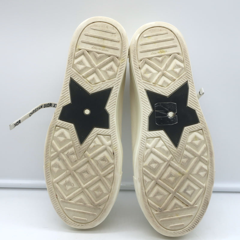 Christian Dior Walk'n'Dior Low Top Sneakers Cream Cotton Canvas