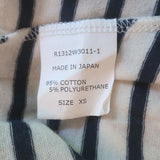 R13 Striped Long Sleeve Top Cotton-Blend Size Extra Small NEW