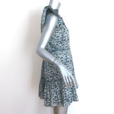 Veronica Beard Zee Tiered Mini Dress Blue Batik Print Cotton Size 0