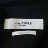 Isabel Marant Etoile Pamias Ruffle Blouse Black Cotton Size 34 Long Sleeve Top