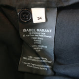 Isabel Marant Etoile Pamias Ruffle Blouse Black Cotton Size 34 Long Sleeve Top