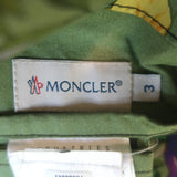 Moncler Coquille Reversible Floral Print Double Breasted Coat Olive Size 3