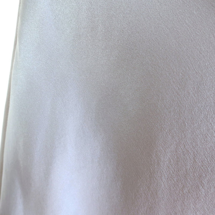 Nili Lotan Cami Gown Silver Satin Size Large V-Neck Maxi Dress