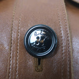 Burberry London belted leather short trench jacket in brown leather — authentic pre-owned, gently worn luxury piece