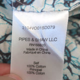 Veronica Beard Zee Tiered Mini Dress Blue Batik Print Cotton Size 0