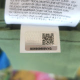 Moncler Coquille Reversible Floral Print Double Breasted Coat Olive Size 3