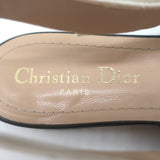 Christian Dior J'Adior Slingback Flats Black Technical Fabric Size 37