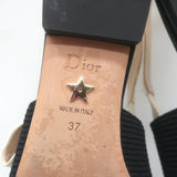 Christian Dior J'Adior Slingback Flats Black Technical Fabric Size 37
