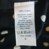 Clare V. Manon Polka Dot Midi Skirt Black/White Size Small NEW
