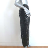 Showpo Olivera Sequin Tie-Side Cutout Midi Skirt Black Size US 0 NEW