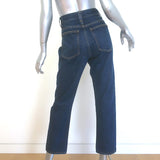 KHAITE Corben High Waisted Straight Leg Jeans Dark Stonewash Denim Size 26
