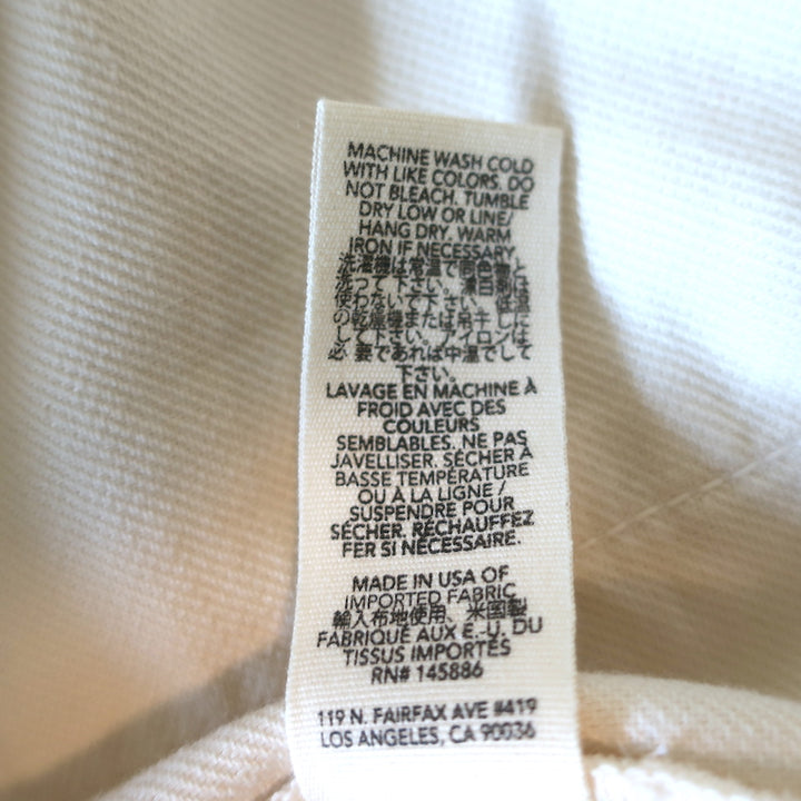 THE GREAT Swingy Army Jacket Cream Cotton-Blend Size 1