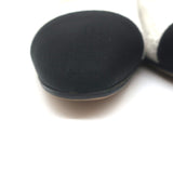 Chanel 24S Bicolor Cap Toe Metallic Tweed Ballet Flats White & Black Size 37.5