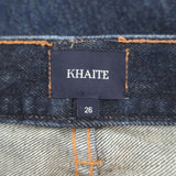 KHAITE Corben High Waisted Straight Leg Jeans Dark Stonewash Denim Size 26