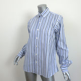 Steven Alan Striped Button Down Shirt Blue/White Size Small Long Sleeve Top