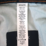 KHAITE Corben High Waisted Straight Leg Jeans Dark Stonewash Denim Size 26