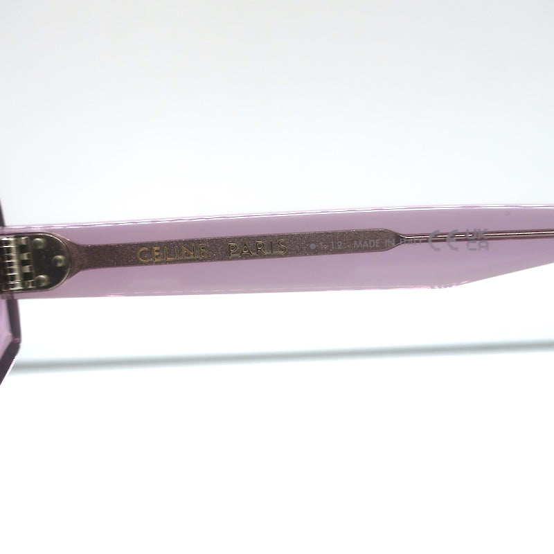 Celine Geometric Sunglasses Transparent Lilac CL40229F 78Y
