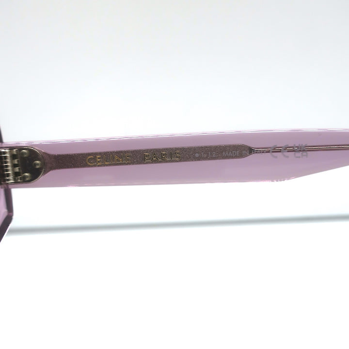 Celine Geometric Sunglasses Transparent Lilac CL40229F 78Y