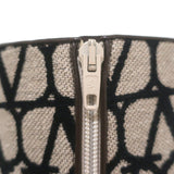 Valentino Toile Iconographe Knee High Flat Boots Beige Canvas Size 38 NEW