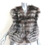 Koc Tie-Front Fur Vest Brown/Gray Size 40