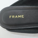 FRAME Le Em Flat Mary Jane Mules Black Leather Size 38 NEW
