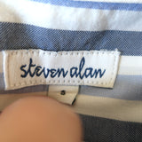 Steven Alan Striped Button Down Shirt Blue/White Size Small Long Sleeve Top