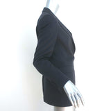 Dries Van Noten Blazer Navy Polka Dot Wool Size 38 Two-Button Jacket