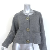 Chloe Cropped Oversize Cardigan Gray 