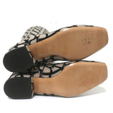 Valentino Toile Iconographe Knee High Flat Boots Beige Canvas Size 38 NEW