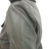 IRO Ashville Motorcycle Jacket Dark Gray Distressed Leather Size 1