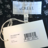 THE GREAT The Bell Trousers Dark Gray Pinstripe Cotton-Wool Size 29 NEW