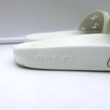 Gucci Pursuit Cutout GG Pool Slides White Rubber Size 37
