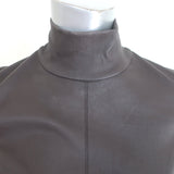 Helmut Lang Leather Turtleneck Mini Dress Dark Brown Size 6