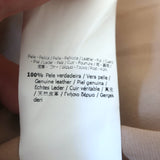 Fendi Ruffle Front Jacket Brown Perforated Leather Size 42