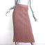 Prada Midi Skirt Dusty Rose/Gold Lurex Ribbed Knit Size 40