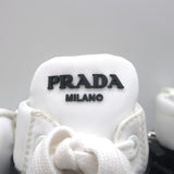 Prada Wheel Pouch Re-Nylon High Top Sneakers White Size 38.5